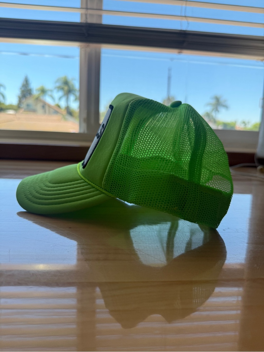 Aviator Nation Neon Green Locals Only Trucker Hat - Picture 8 of 10